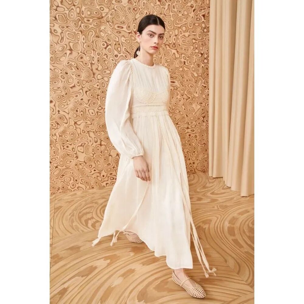 Ulla Johnson Cream Midi Dress